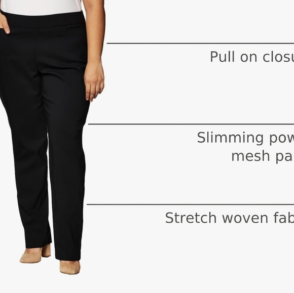 Briggs New York Women's Super Stretch Millenium Welt Pocket Pull On Pant Size 16 - Picture 6 of 8